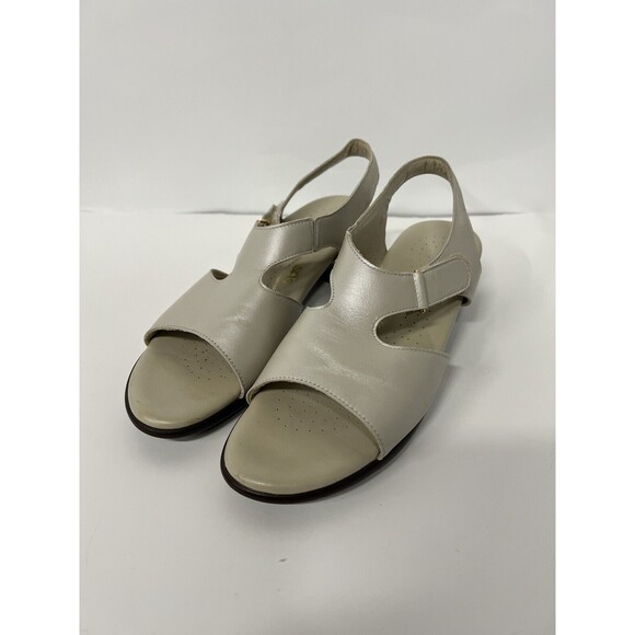 SAS Sun timer Women’s 10 N Narrow Pearl Bone Sandal Tripad Comfort Open Toe - Picture 1 of 12
